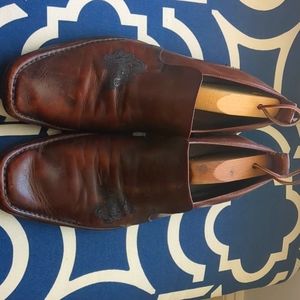 Mark Mason (original) brown, engraved men's loafers
